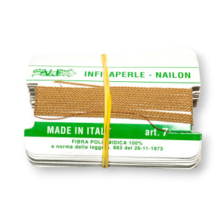 Fil à Enfiler Fibre Polyamide 12pcs ART275 Beige Taille 2