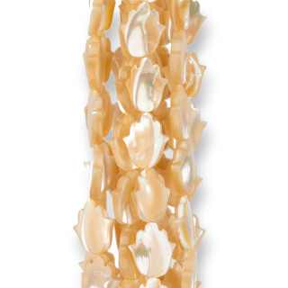 Mother of Pearl Cappuccino Hand 11x14mm