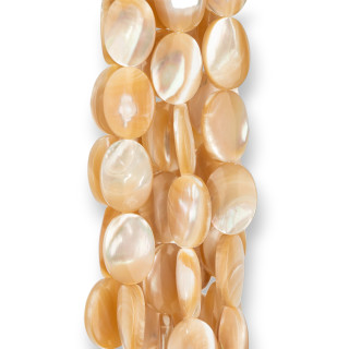 Mother of Pearl Cappuccino Oval Plate 15x20mm