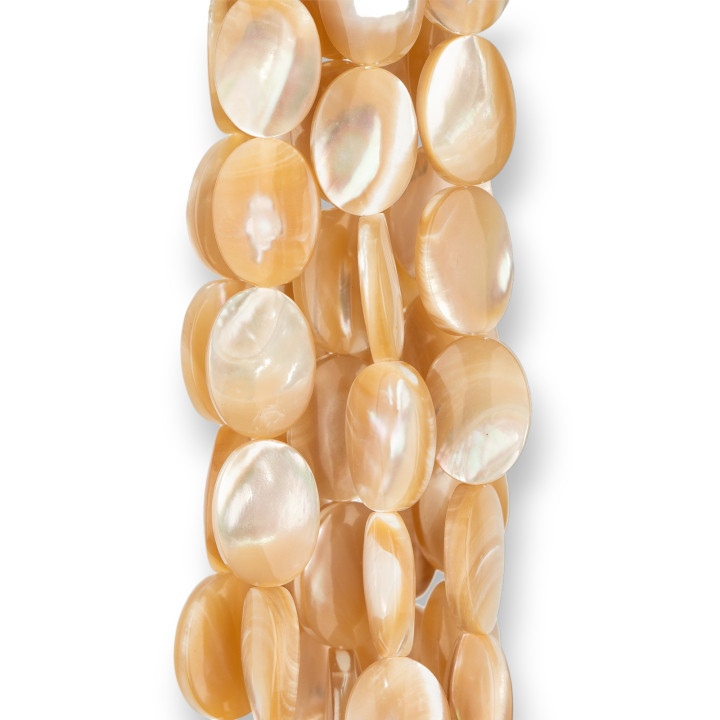 Mother of Pearl Cappuccino Oval Plate 15x20mm