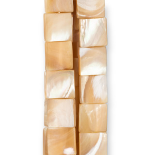 Nácar Capuchino Cuadrado Plano 10mm