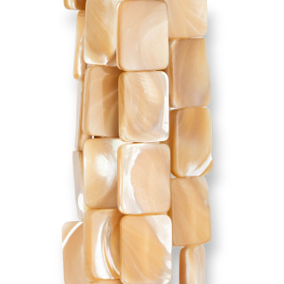 Mother of Pearl Cappuccino Rectangle Plate 13x18mm