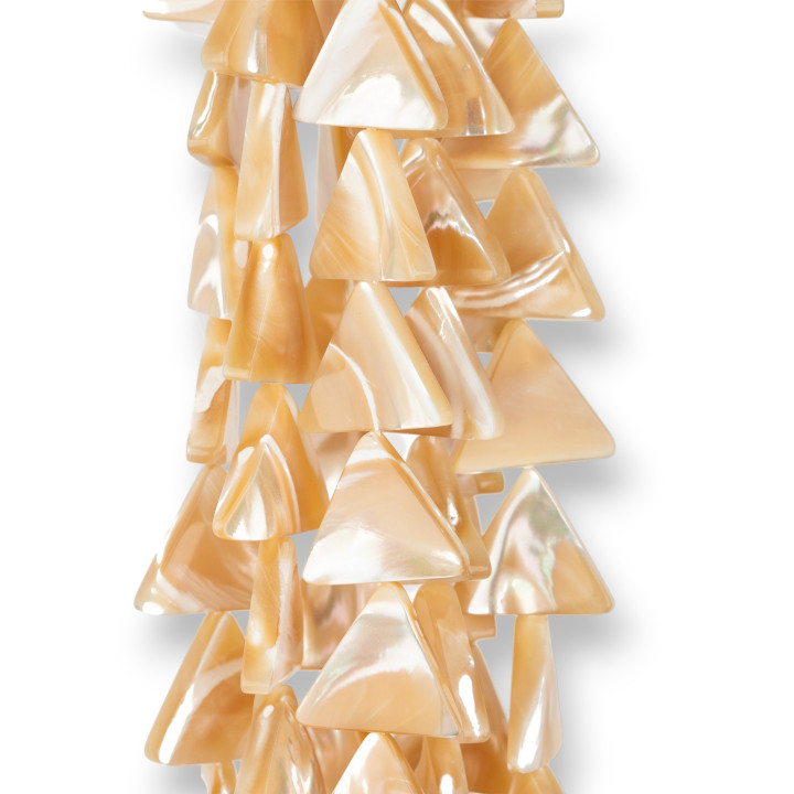 Nacre Cappuccino Triangle 14mm