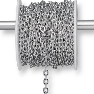 Bruchstahlkette 2,3x2,8mm Draht 0,6mm 15 Meter