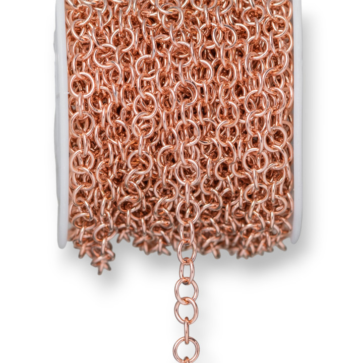 5,0 mm glatte runde Kabelstahlkette, 0,8 mm Draht 10 Meter Roségold