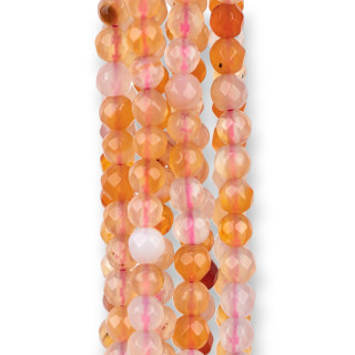 Multicolor Faceted Carnelian 04mm Clear