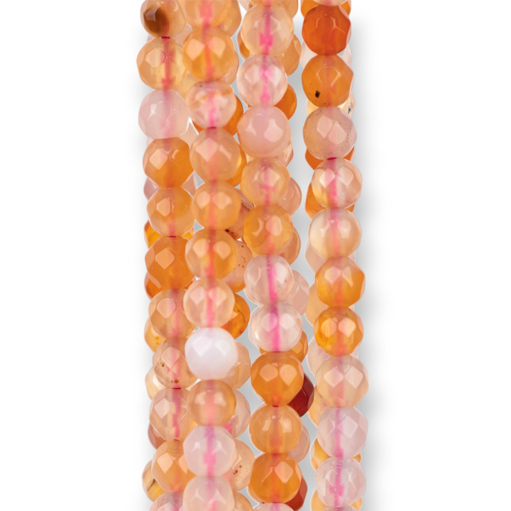 Πολύχρωμο Faceted Carnelian 04mm Clear