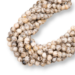 Ομαλή Στρογγυλή Yellow Zebra Jasper 06mm