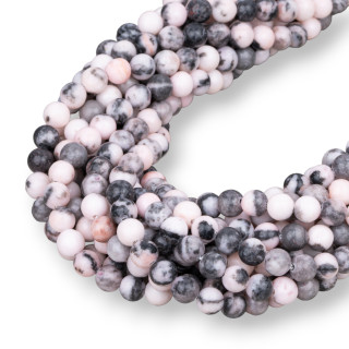 Diaspro Zebrato Rosa Tondo Liscio  6mm