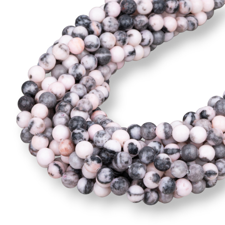 Glatter runder rosa Zebrajaspis 06 mm