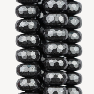 Αιματίτη Faceted Rondelle 12x6mm Φυσικό