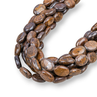 Bronzite Ovale Plat 10x14mm