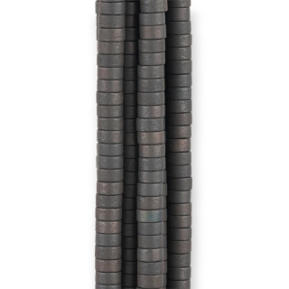 Rondelles Hématite Disques Lisses 4x2mm Noir Mat Satiné