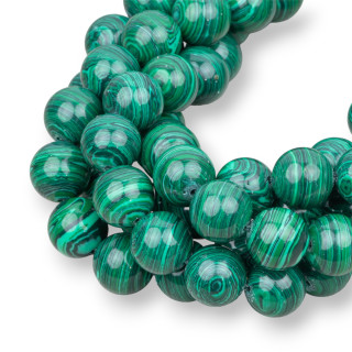 Pâte de malachite ronde lisse 10 mm