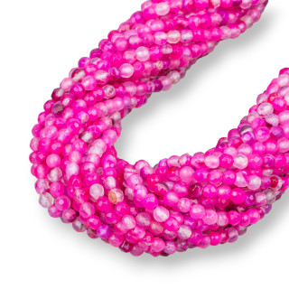 Ágata Fucsia Estriada Facetada 04mm Claro