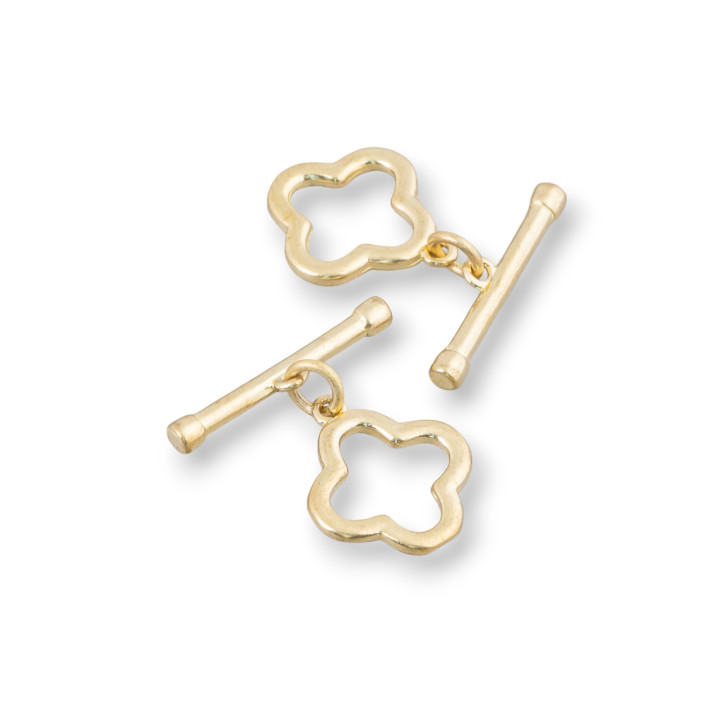 Chiusura Di Bronzo OT Quadrifoglio 14x21mm 20pz Dorato
