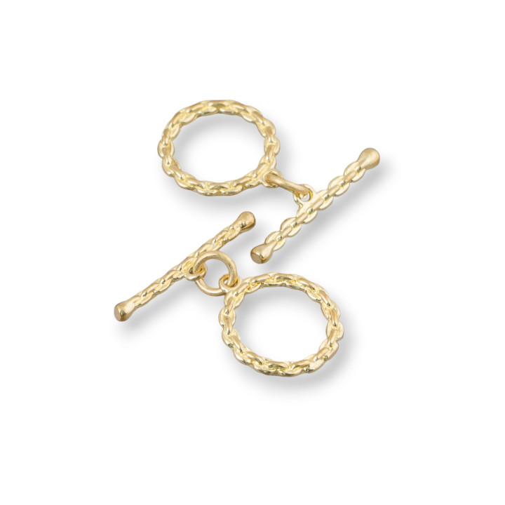 Fermoir Rond Bronze OT 13x20mm 20pcs Doré