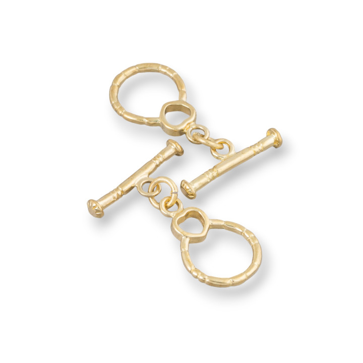 Chiusura Di Bronzo OT Tondo E Coure 12x25mm 20pz Dorato