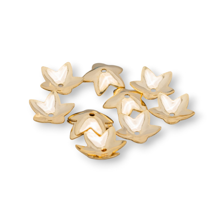 Bol à fleurs en acier inoxydable 316 7,5 mm 20 g plaqué or 230 pièces environ