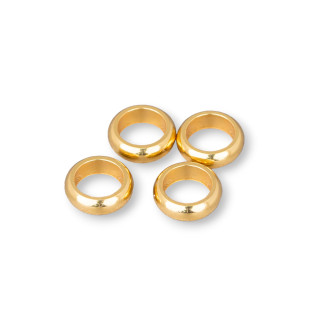 Espaciador de arandelas de acero liso 7 mm interior 5 mm 100 piezas chapado en oro