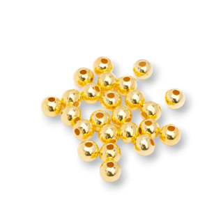 Espaciador Bolas De Plata 925 Claro 4mm Dorado 5gr 50uds Aprox.