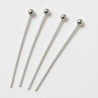 Nägel Stifte 925 Silber 40 mm Draht 0,50 mm 5 Gramm 50 Stück Über Rhodium