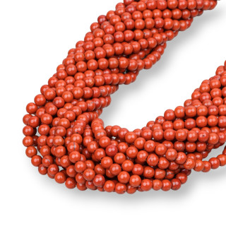 Diaspro Rosso Tondo Liscio  4mm