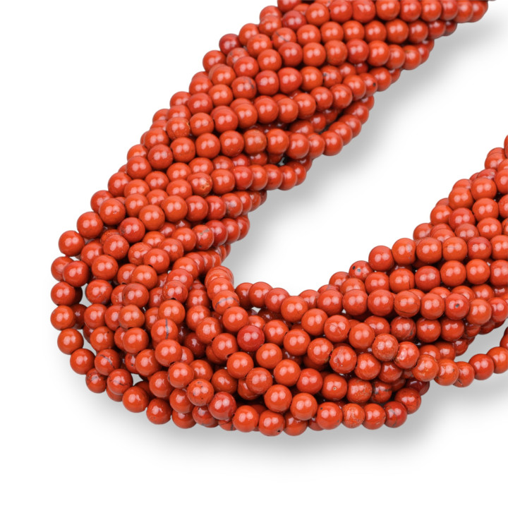 Jaspe Rouge Rond Lisse 04mm