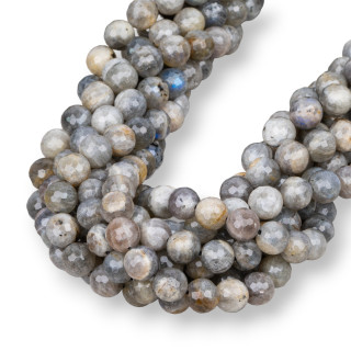 Faceted Grey Labradorite 08mm