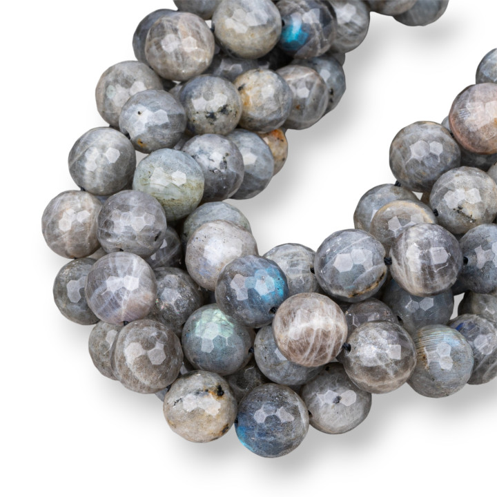 Labradorite Grise Facette 10mm