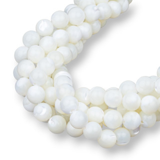Nácar Liso Redondo Blanco 08mm
