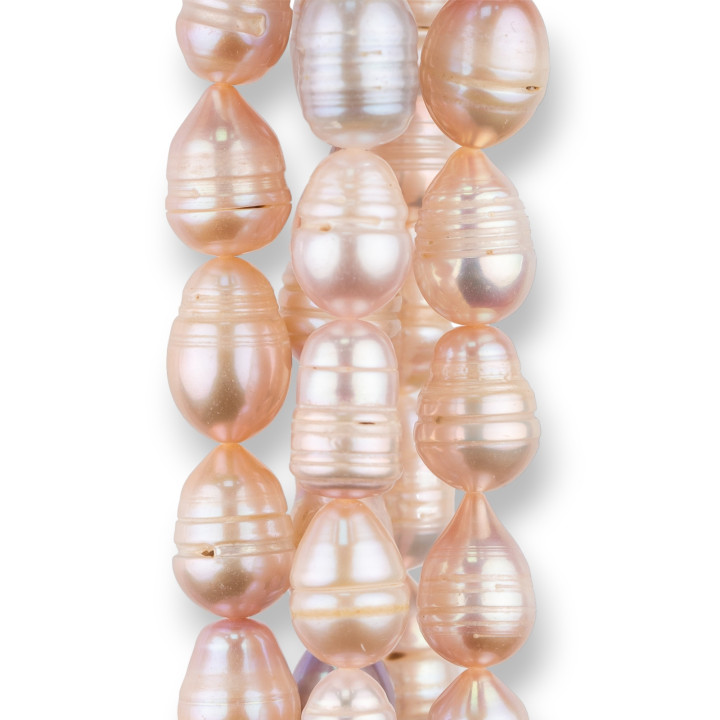 Gocce Rigato River Pearls 9,0-10mm Λιλά