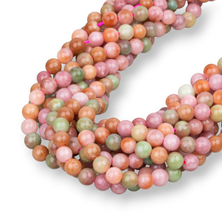 Jade Kunzite Mix glatt rund 06mm