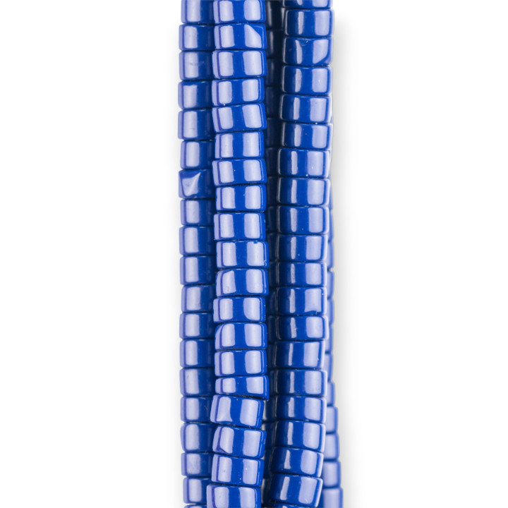 Pasta de Blu Lapis Rondelle Tubular 4x2mm