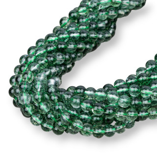 Quarzo Fantasma Tondo Liscio (AA)  6mm Chiaro