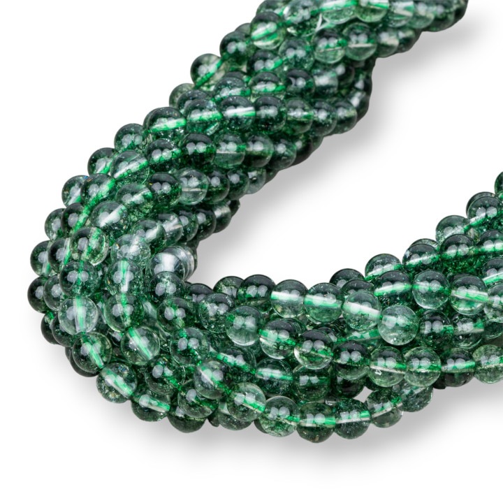 Quarzo Fantasma Tondo Liscio (AA)  6mm Chiaro