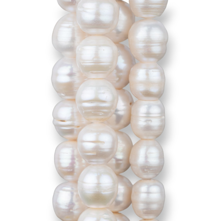 Rice Grain River Pearls Abstufung 12 mm + Weiß