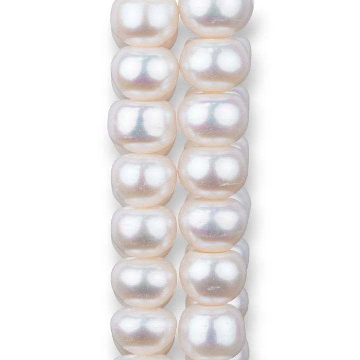 Pearls Of River Onions Rondelle 11,5mm + AA + Weiß