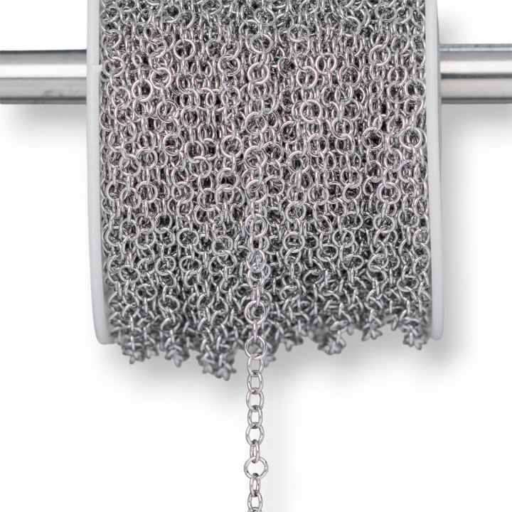 Alambre de cadena de acero forzado redondo liso de 3,0 mm 0,5 mm 20 metros