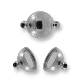 Magnetic (Magnetic) Steel Ball Clasps 08mm 10pcs