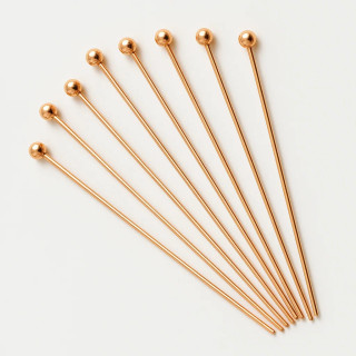 925 Silver Pins 100mm Wire 0.50mm Rose Gold 5 Grams 20pcs Approx.