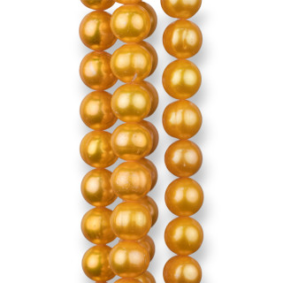 Round River Pearls 10.0-11.0mm A+ Orange