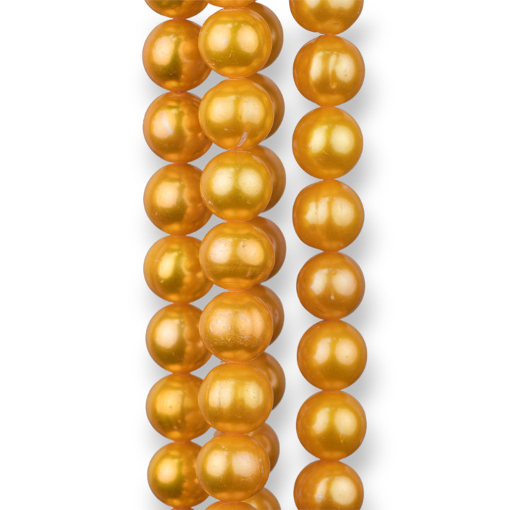 Round River Pearls 10.0-11.0mm A+ Orange