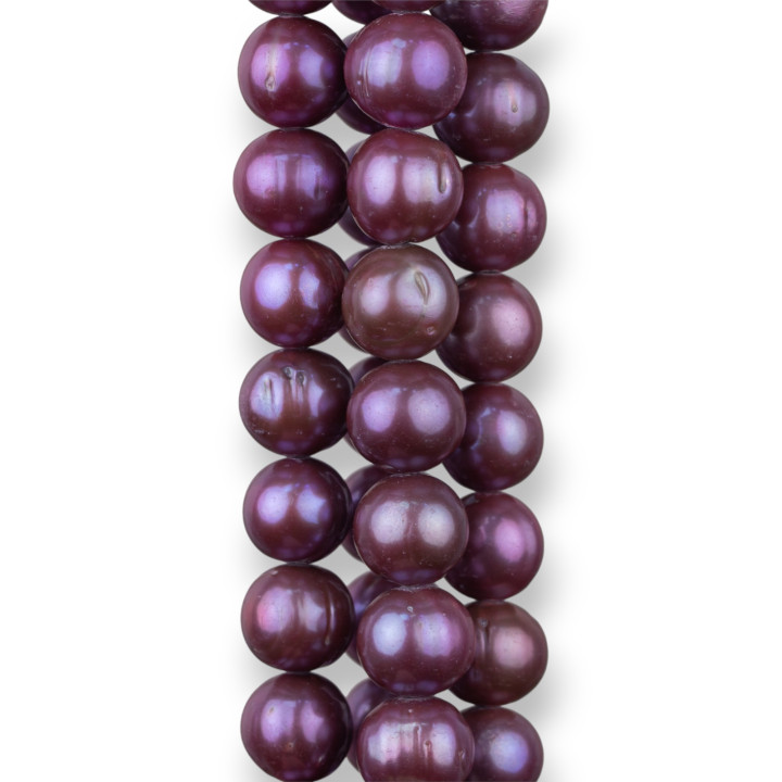 Perle Di Fiume Tonde 10,0-11,0mm A+ Viola