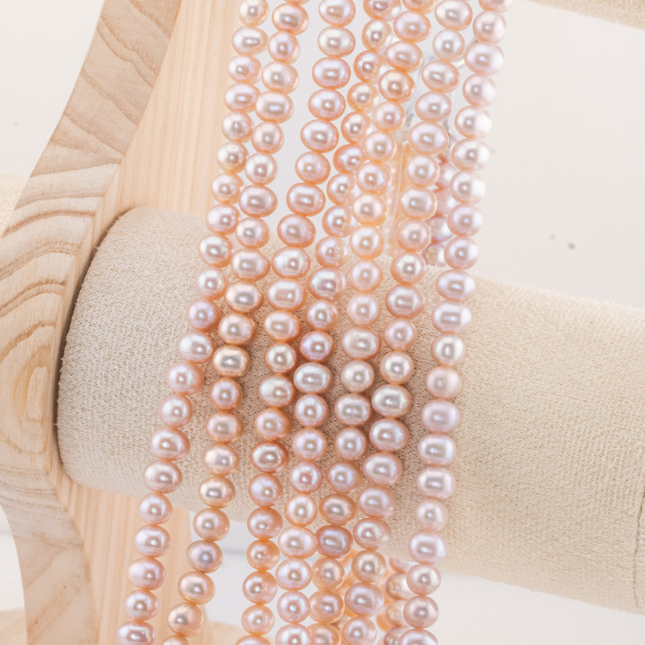 Round River Pearls 5,5-6,0mm Long AAAAA2 Λιλά