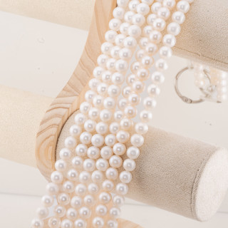 Round River Pearls 8.5-9.5mm AAA+ Polished White