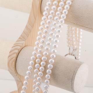 Perles de rivière rondes 8,5-9,5mm AAAAA Blanc