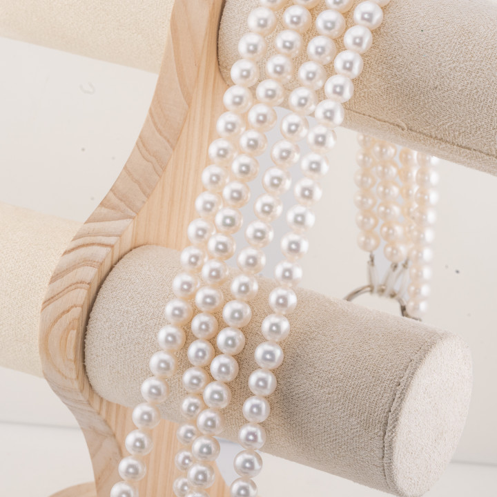 Round River Pearls 8,5-9,5mm AAAAA Λευκό