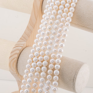 Perle Di Fiume Tonde 9,0-9,5mm AAAAA- Bianco