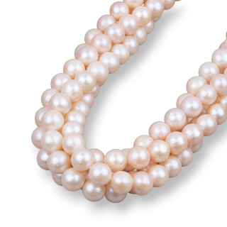 Perle di Fiume Tonde 9,5-10,0mm AA- Rosa